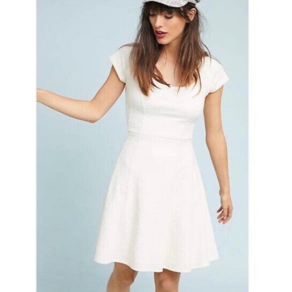 Anthropologie White Dress